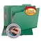 Smead Fastener Folder, 1/3 Cut Tab, Letter, 25/BX, Green PK SMD14938 - alternate 1